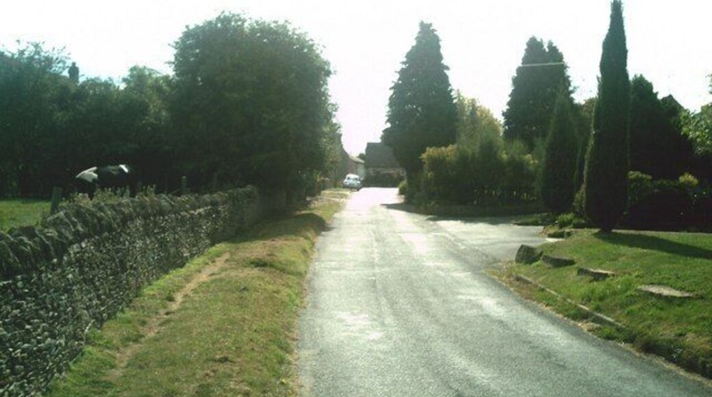 Road into Langford From Broadwell.