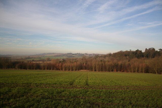 View towards Lincoln View from the Viking way near Navenby