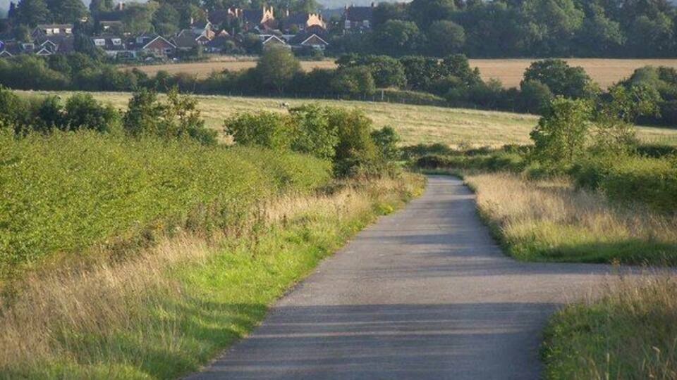 View from Bridleway. Norton Canes Church and the Tower Blocks of Bloxwich can be seen in the distance
