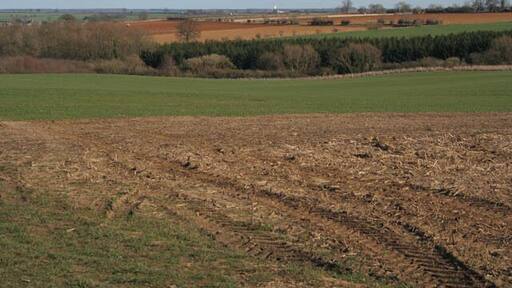 Farmland near Glaston. Looking towards Morcott. The Glaston railway tunnel runs underneath this farmland just about were I was standing, see 207190. 198866 can just be seen on the horizon.