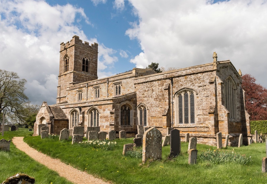 The church dates from the twelfth century, though much of the surviving fabric is from the thirteenth century.