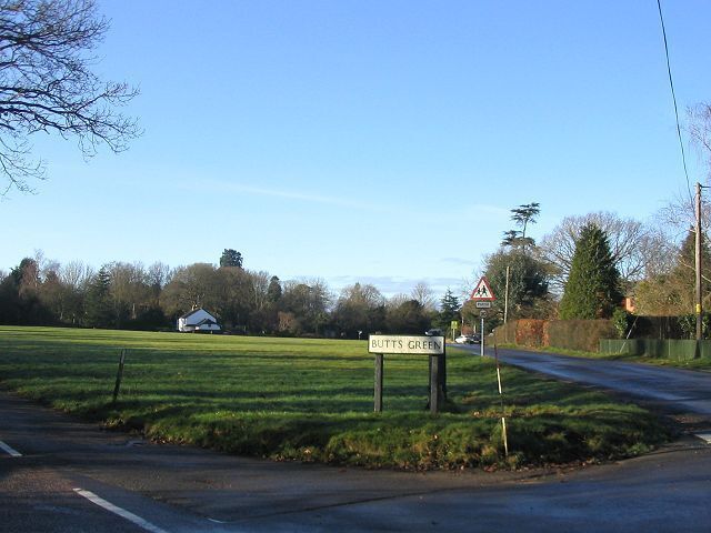 Butt's Green, Lockerley One of several greens in the village. This large one, bounded by roads on each side, is the one used for the annual fete and other activities.