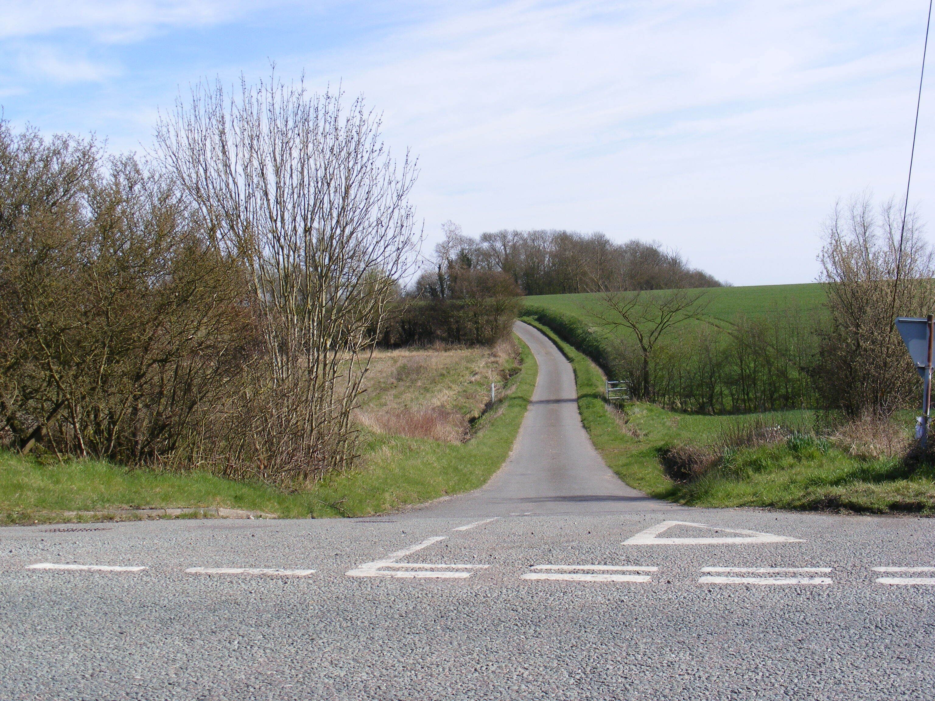 Wood Road, Badingham At the junction with the A1120