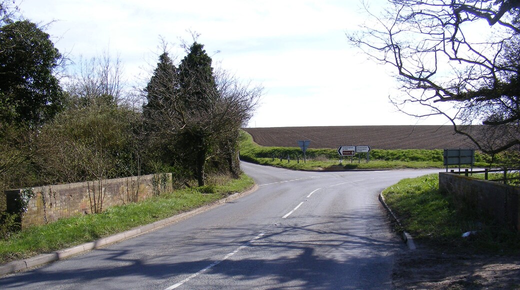 A1120 and Rook's Bridge At the junction with the B1120