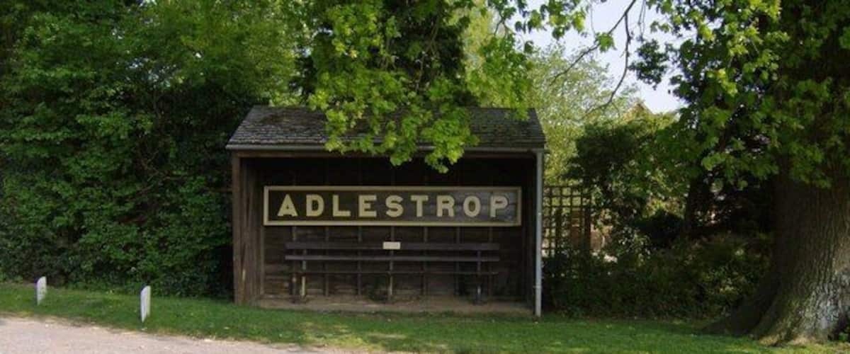 Adlestrop station sign in the bus shelter The sign is one of the old station signs. It was moved here after the station closed. The plaque on the bench contains the famous poem by Edward Thomas about Adlestrop. First line: "Yes, I remember Adlestrop. The train stopped there." Here is a link to the full poem. http://www.poetsgraves.co.uk/Classic%20Poems/Thomas%20E/adlestrop.htm The former railway station is here: 451139