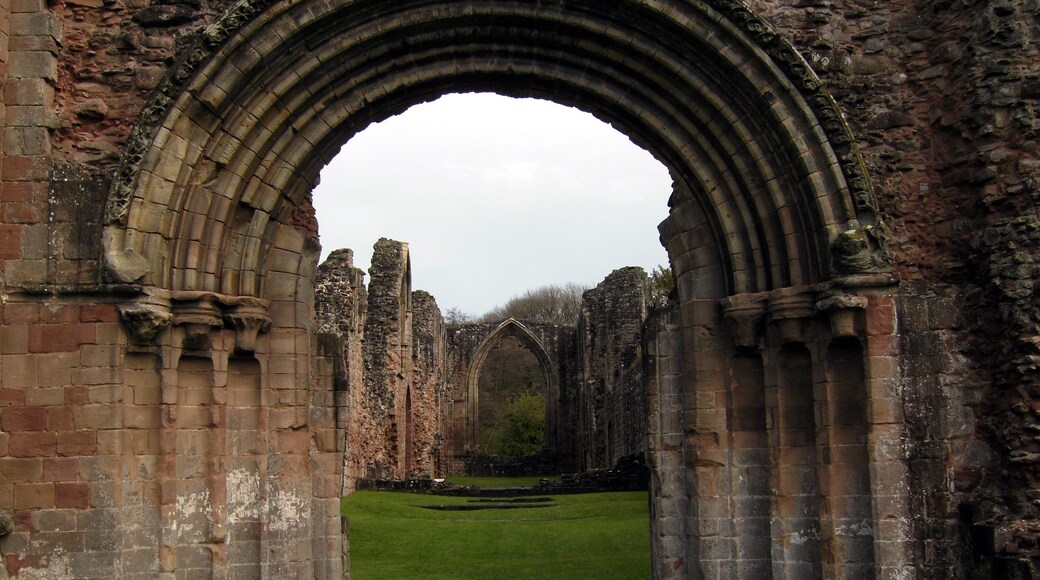 The main west portal of the abbey church. Lilleshall Abbey, Lilleshall, near Telford, Shropshire.
