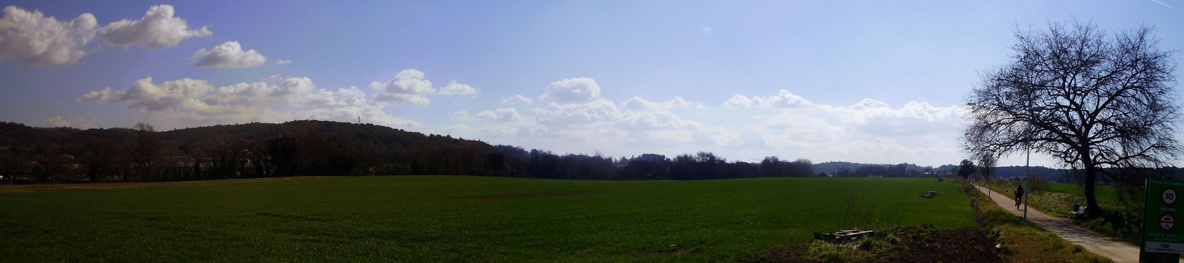 Panoràmica Carril bici Girona a St Feliu de Guíxols. Zona Quart.