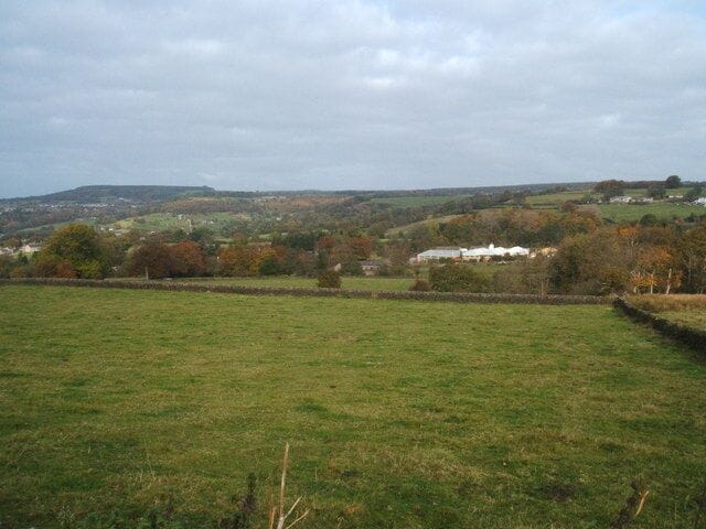 Grazing land and Matlock Garden Centre