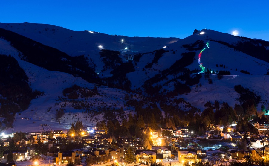 Centro de ski en San Carlos de Bariloche, Cerro Catedral, Patagonia, Argentina.