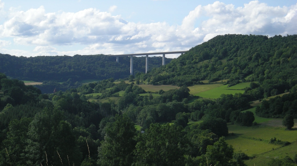 The KochertalbrĂŒcke near SchwĂ€bisch Hall, Baden-WĂŒrttemberg (Germany).