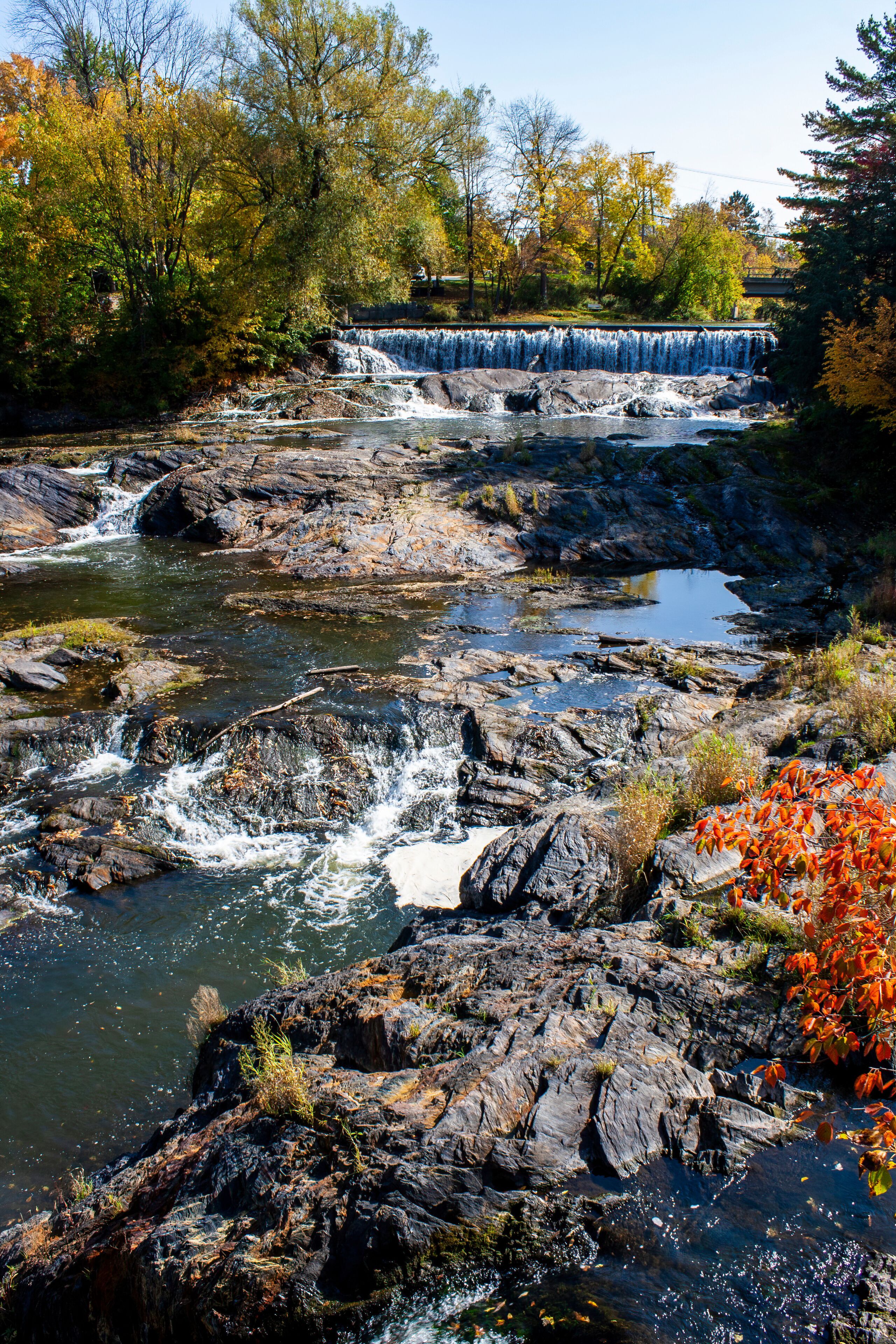 Kingsey Falls Waterfalls in Autumn