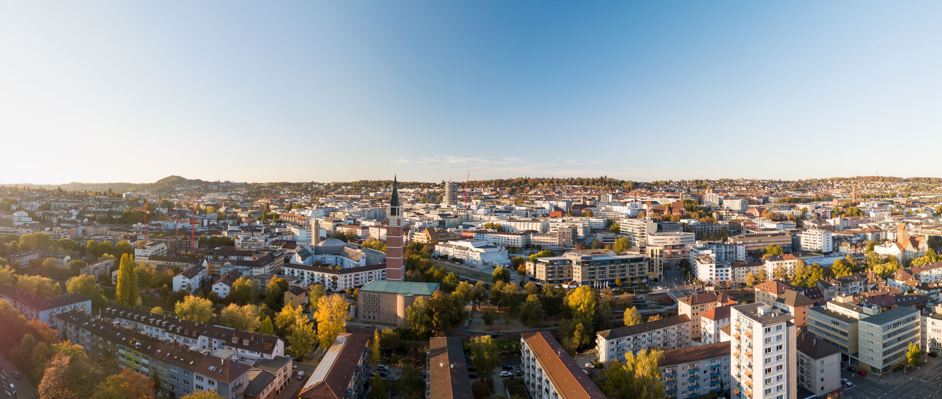 Panorama of the city of Pforzheim, Baden-Wuerttemberg (Germany)