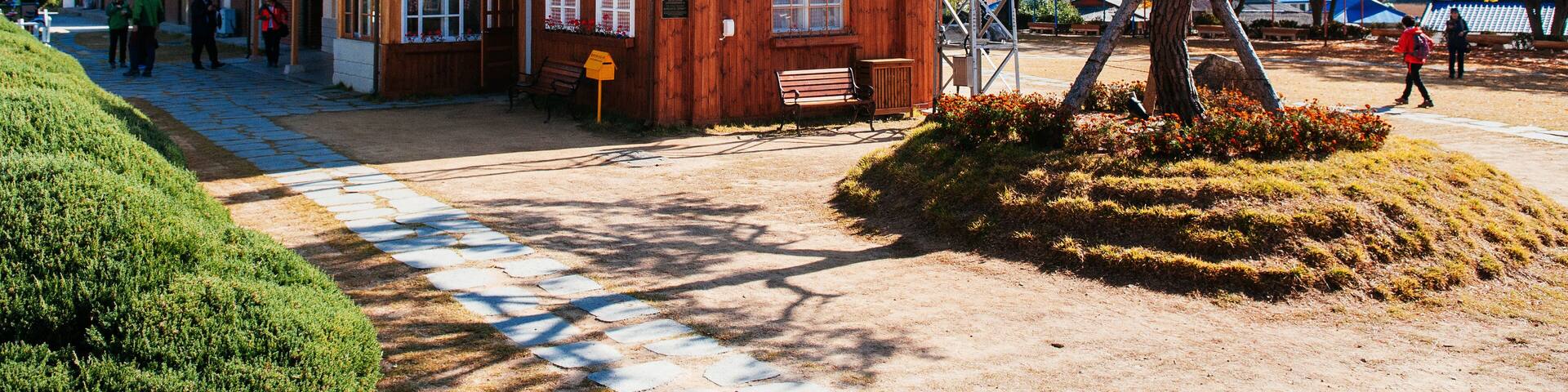 Buncheon station start ponit of V-Train sightseeing valley route of Bonghwa-gun, South Korea
