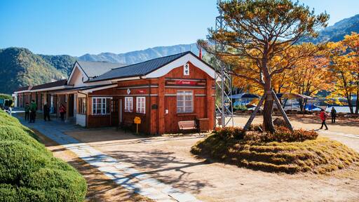 Buncheon station start ponit of V-Train sightseeing valley route of Bonghwa-gun, South Korea