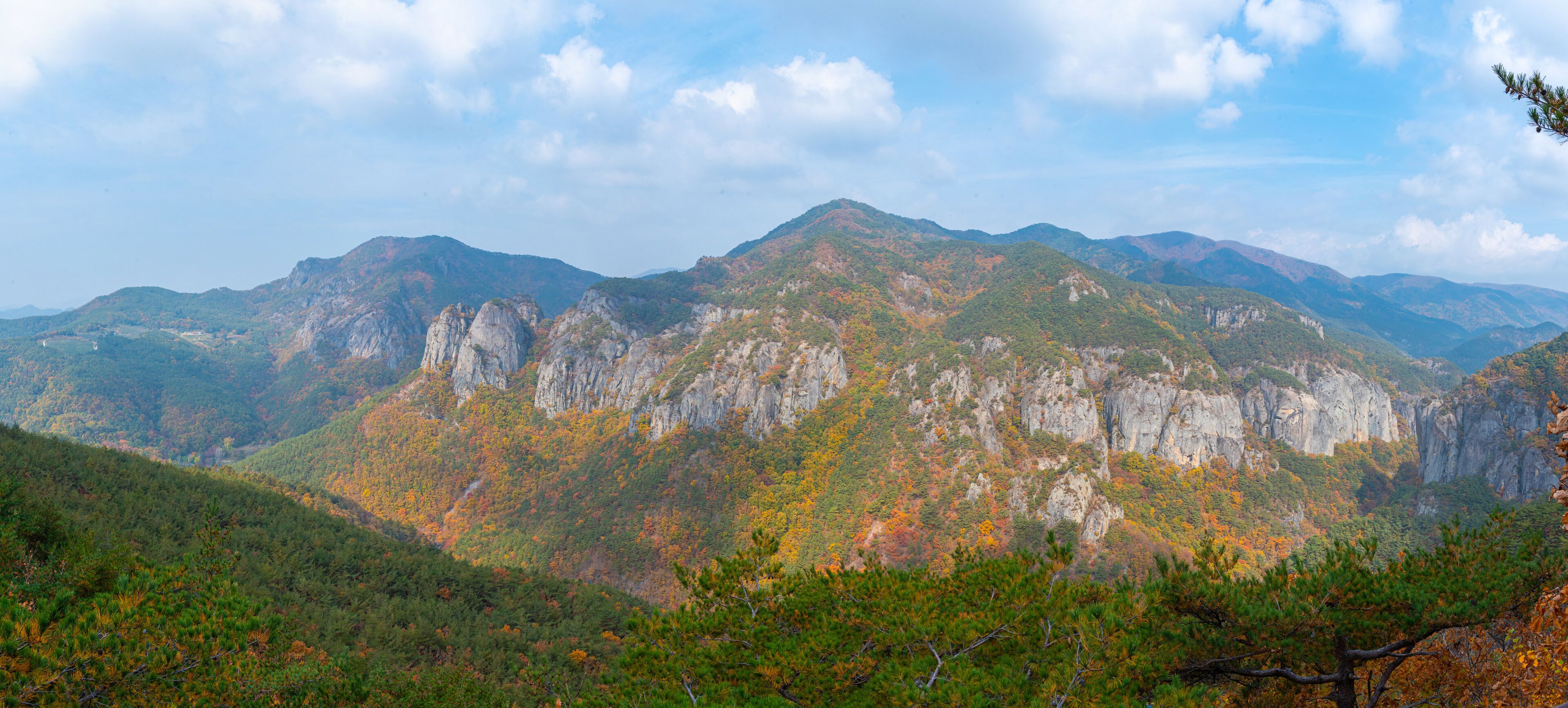 Peaks of Juwangsan national park in Republic of Korea