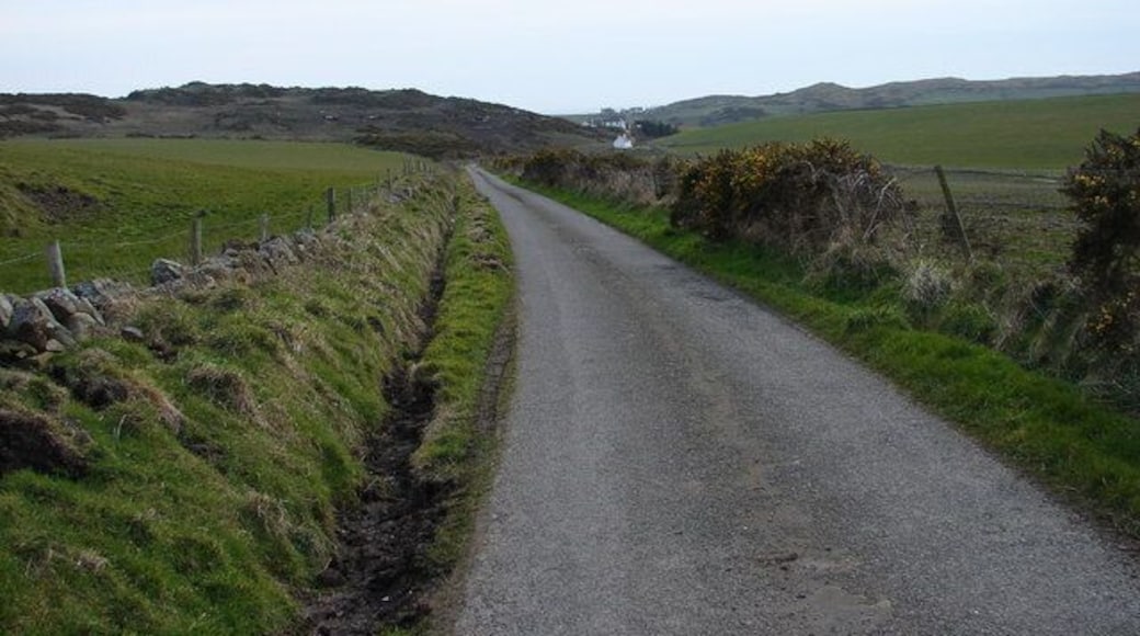 West Muntloch Road from Damnaglaur to Knockencule descends westward to West Muntloch.