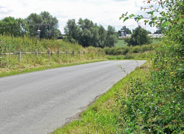 Wymeswold Road south of Wysall The buildings in the distance are part of Windyridge Farm.