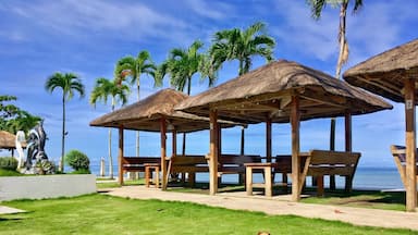 smell the fresh 😘😘😘 #fresh #green #tree #grass #blue #sky #brown #cottage #shadow