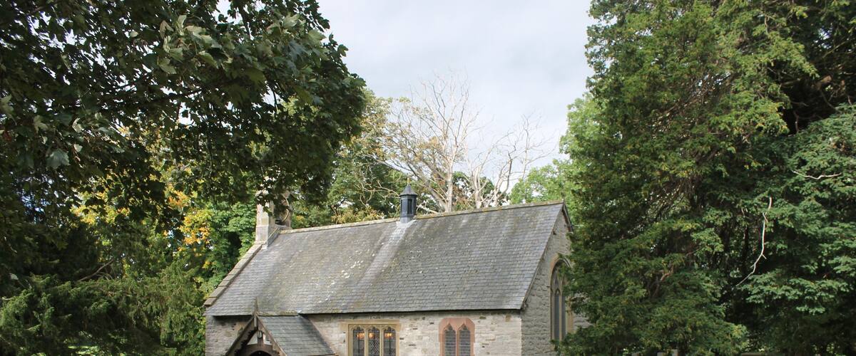 St Hychan's Church, Rhewl, near Ruthin, Denbighshire; first mentioned in 1254. Grade II*. Date Listed: 19 July 1966. Cadw Building ID: 787.
