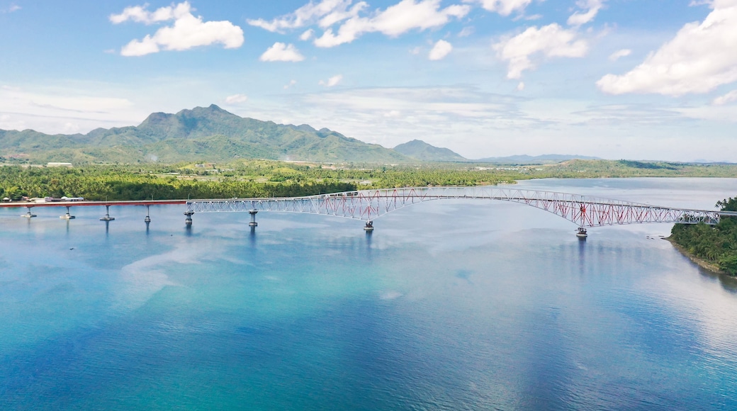 Samar, Philippines. The San Juanico Bridge connects Samar and Leyte Islands and is the longest bridge in the country.