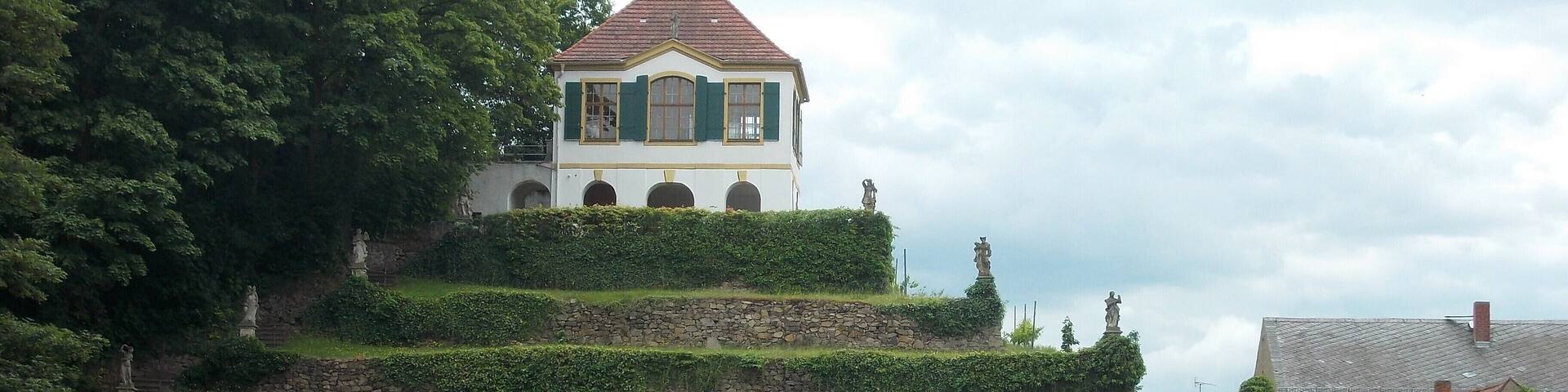Heinrichsburg, a 18th century garden house, in Seusslitz (Nünchritz, Meissen district, Saxony)
