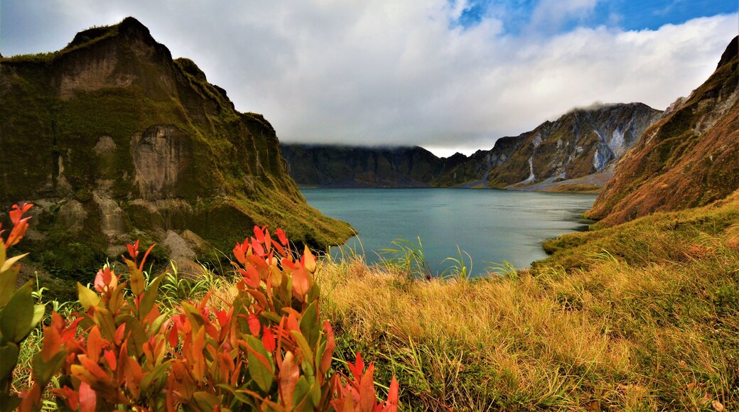 Crater lake of Mount Pinatubo (1486 m, most notorious for its VEI-6 eruption on June 15, 1991), an active stratovolcano in the Zambales Mountains (Central Luzon, Philippines)