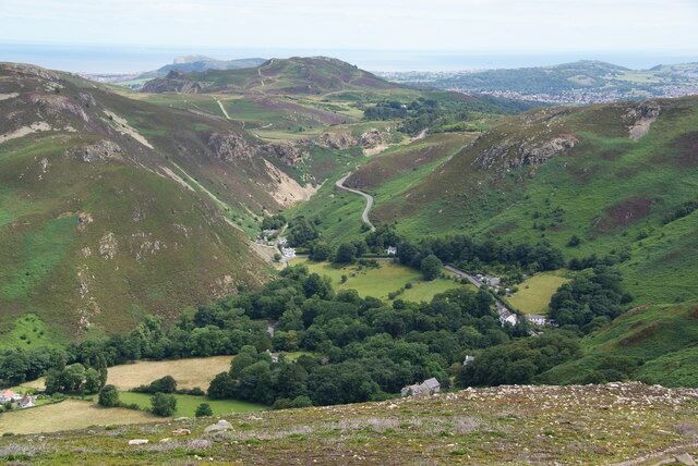 The Sychnant Pass from Foel Lus