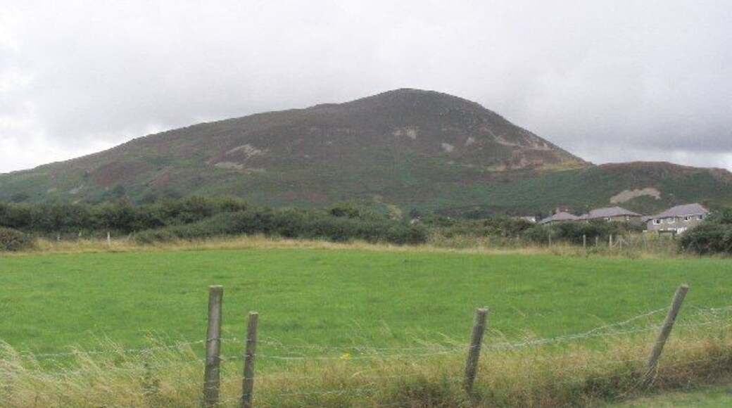 View of Foel Lus. This image shows Foel Lus (362m) which sits between the towns of Penmaenmawr and Dwygyfylchi. Although this image was taken from SH7377 looking south it was submitted as it shows the hill in all its glory which would not have been possible from a closer perspective.