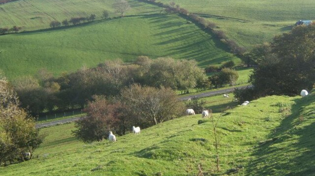 A4093 from above the hairpin A short but interesting drive between two valleys.