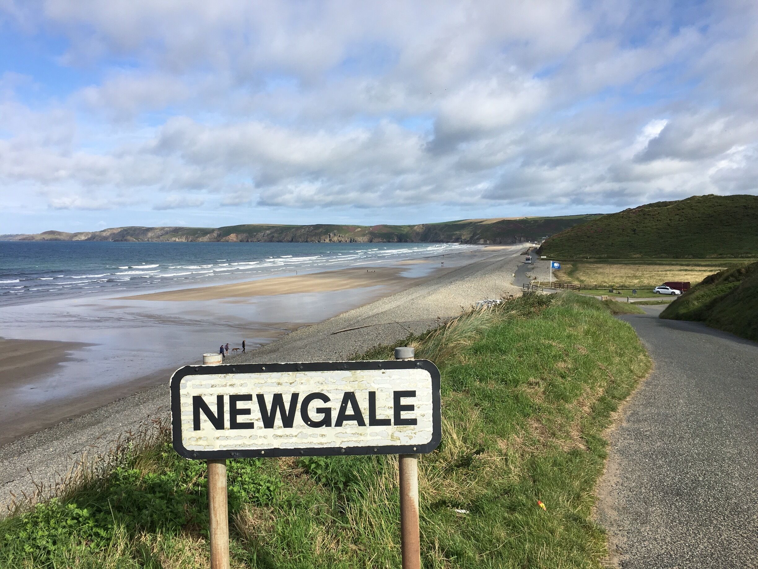 Stayed at Pinch Cottage onNew Gale Beach. The view from the place is awesome. West Wales wild and rugged with just enough civilisation to keep you going.