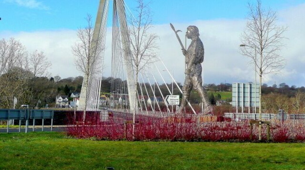 Chartist Statue and Bridge Reflecting the importance of the 19th century reformists' action in the South Wales coal-mining valleys.