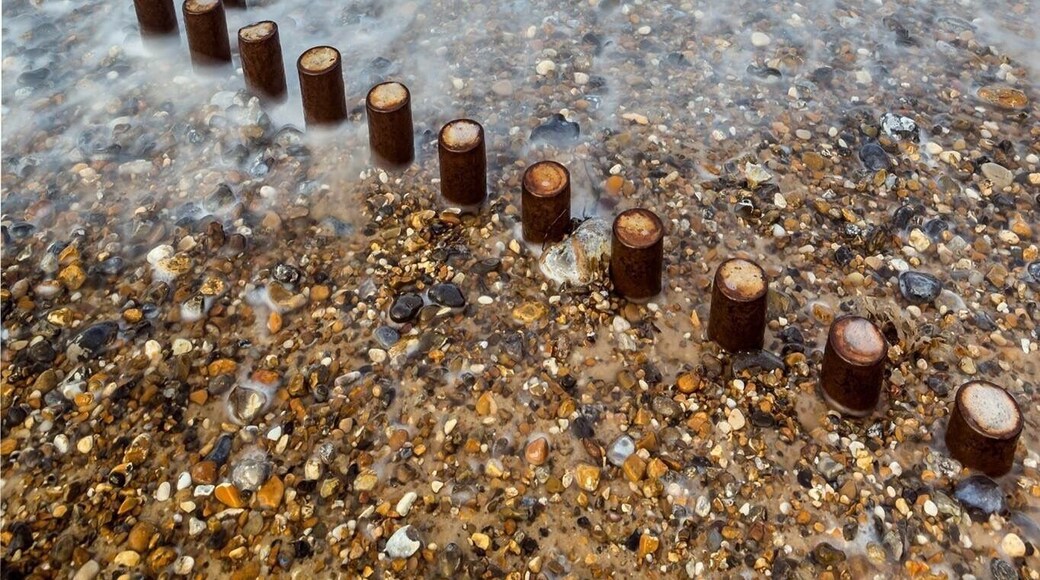 Beautiful scene in caister on sea next to the lifeboat station