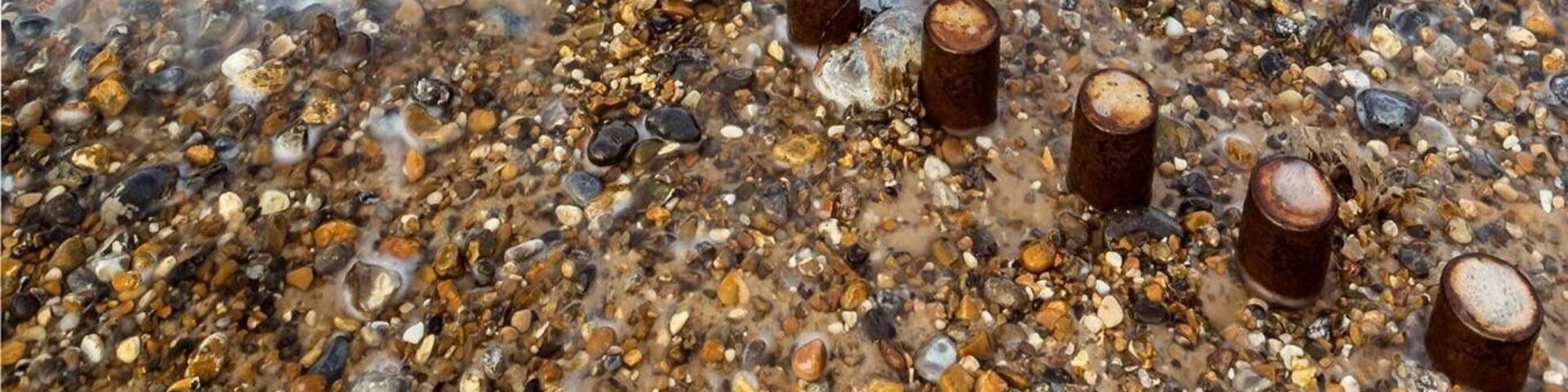 Beautiful scene in caister on sea next to the lifeboat station