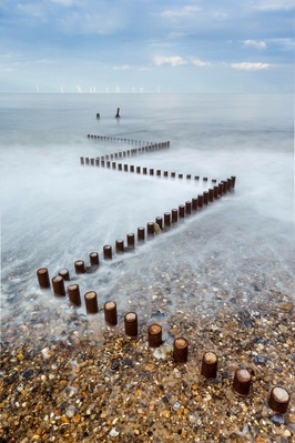 Beautiful scene in caister on sea next to the lifeboat station
