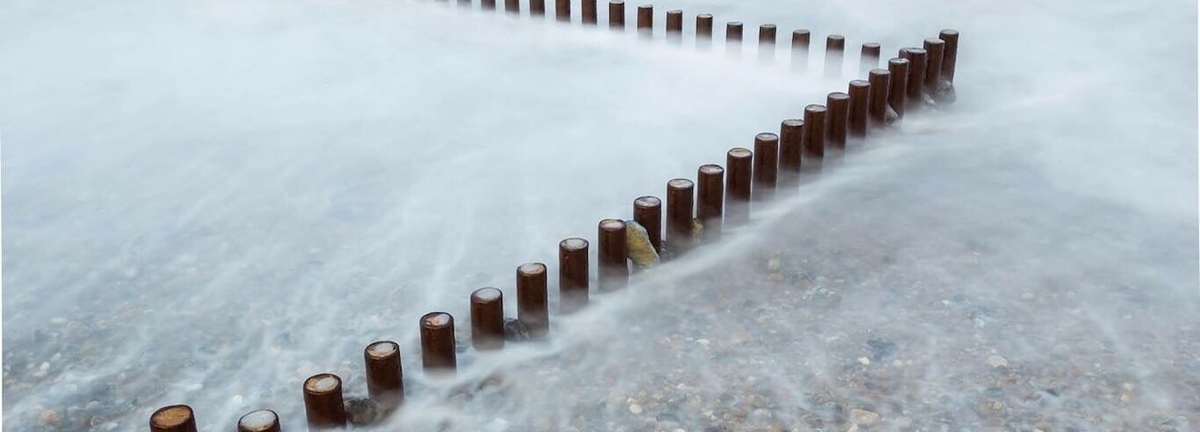 Beautiful scene in caister on sea next to the lifeboat station
