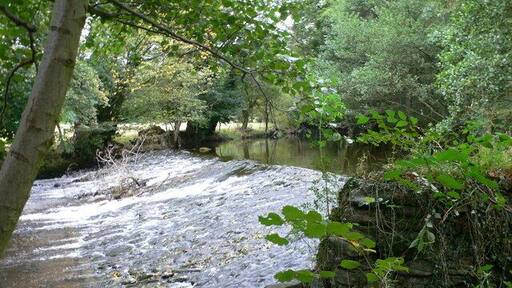 Weir on the Ceiriog To the west of Chirk.