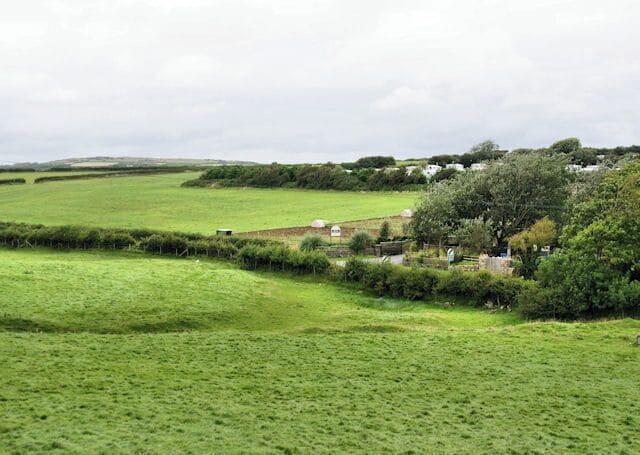 Llanddewi Looking north from the churchyard.