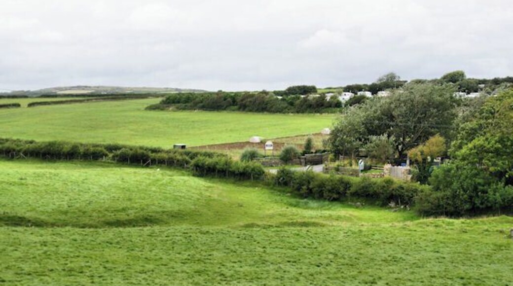 Llanddewi Looking north from the churchyard.