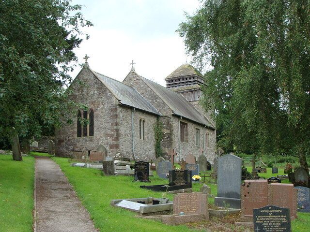 St. David's church and churchyard, Llanddewi Rhydderch