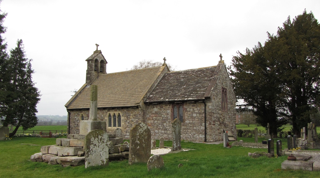 St Briget's parish church, Llansantffraed, Monmouthshire, seen from the southeast