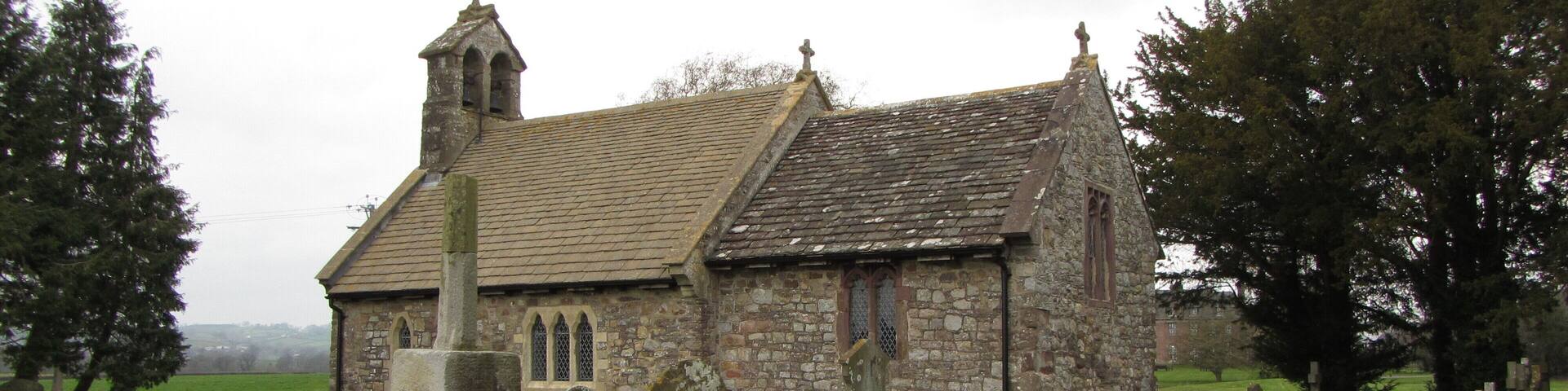 St Briget's parish church, Llansantffraed, Monmouthshire, seen from the southeast