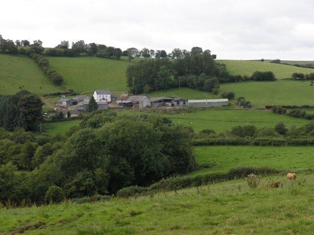 Brychgoed Farm Brychgoed Farm and surrounding fields.