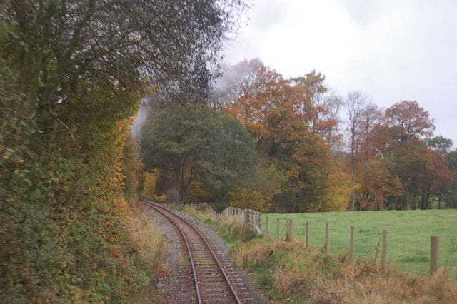Curve near Pen y Coed