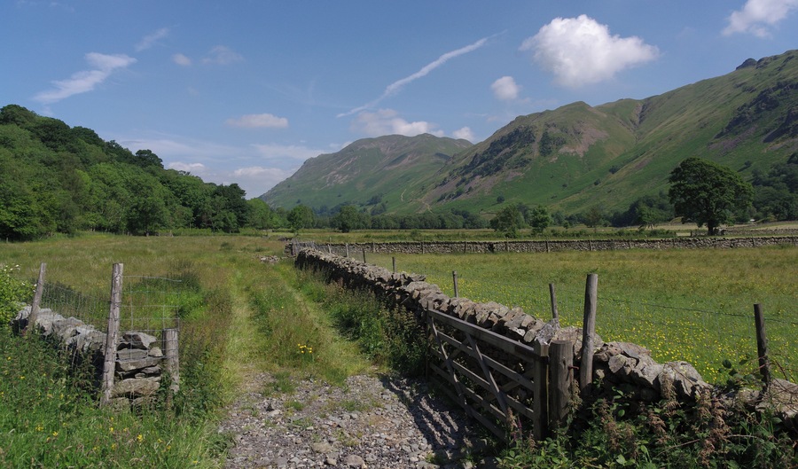 A stone wall in Hartsop, Cumbria.