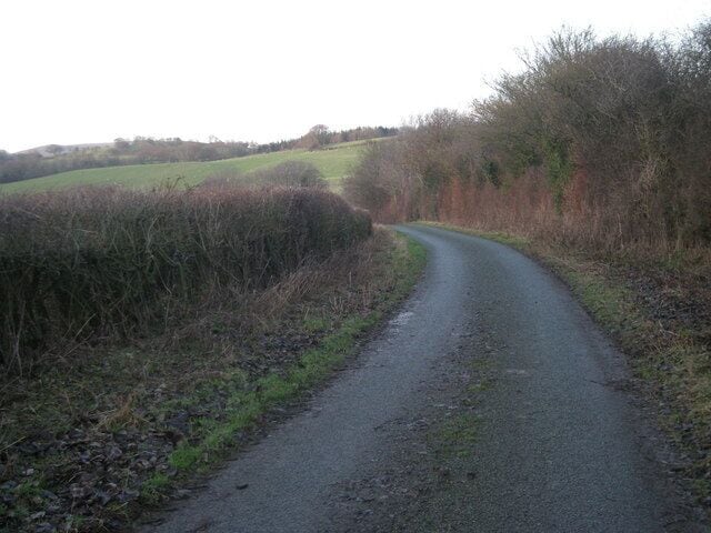 Lane next to Owlbury Hall