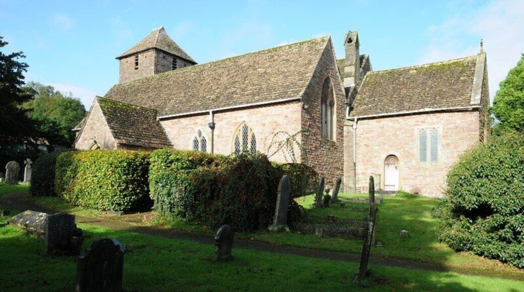 Aylburton church. St Mary's church, Aylburton lit by autumn sunshine.