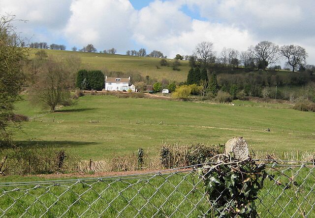 House on a hillside, Littledean From Grange Lane, the Soudley road.