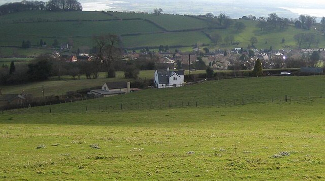 Littledean from Cinderford With the River Severn beyond.