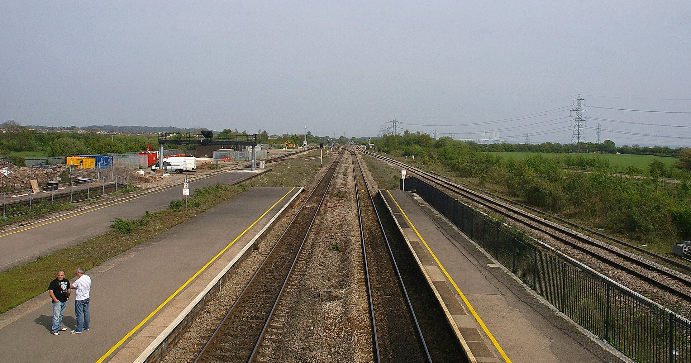 Severn Tunnel Junction railway station, looking north.