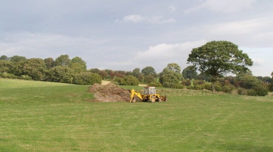 Earthmoving at Maes Annod. Up on the hillside, west of Rhewl.